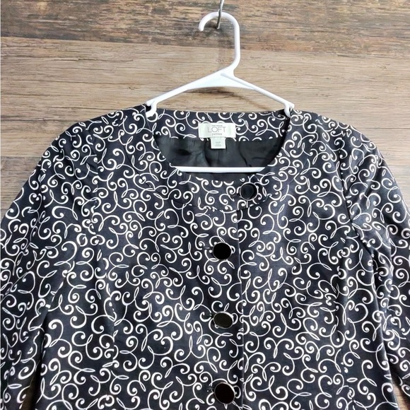 LOFT Black and White Swirl Blazer - Picture 5 of 11
